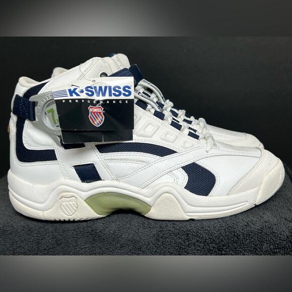 NWT VINTAGE K-Swiss Bio Feedback 7.0 Si-Defier White Blue Men’s 10.5 Shoes RARE main image 5